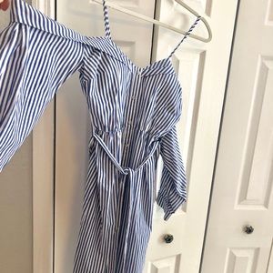 Bardot Off the Shoulder Shirt Dress